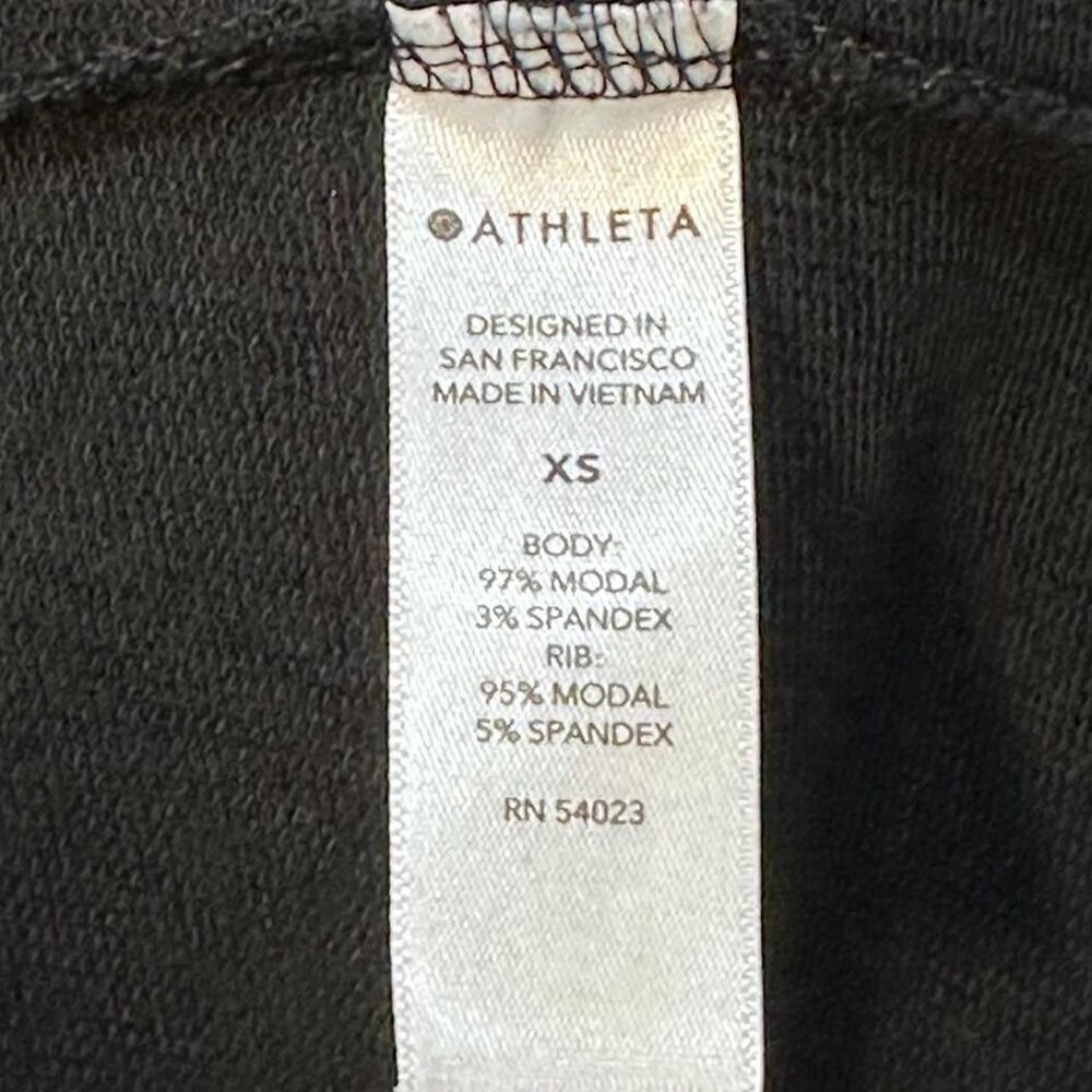 Athleta Black Pranayama Open Front Yoga Wrap Sweater NWOT Size XS - Picture 4 of 4